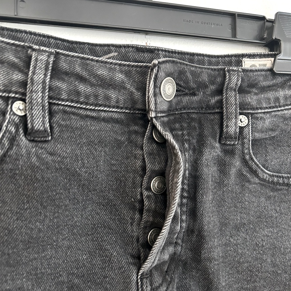 We The Free Distressed Hem Mid Rise. Shorts In Black Ash Size 27 - Picture 7 of 9